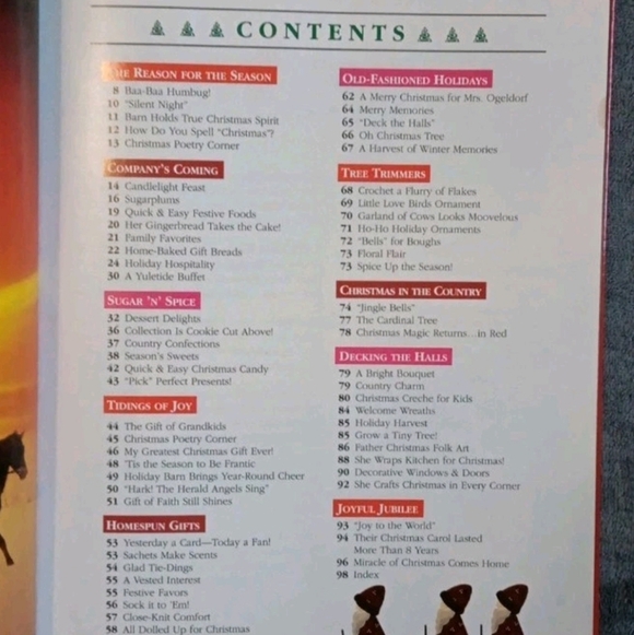 90s Cozy Vintage Christmas Hardcover Book Country Style Holiday Recipes & Crafts - Picture 9 of 13